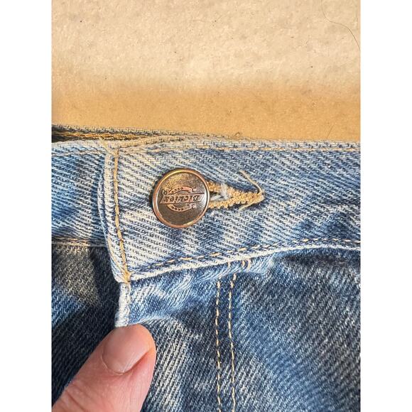 Dickies Denim Jeans 1993SNB Men's 34W x 32L(TAG) 35W 31L Actual Med Wash Work - Picture 13 of 14